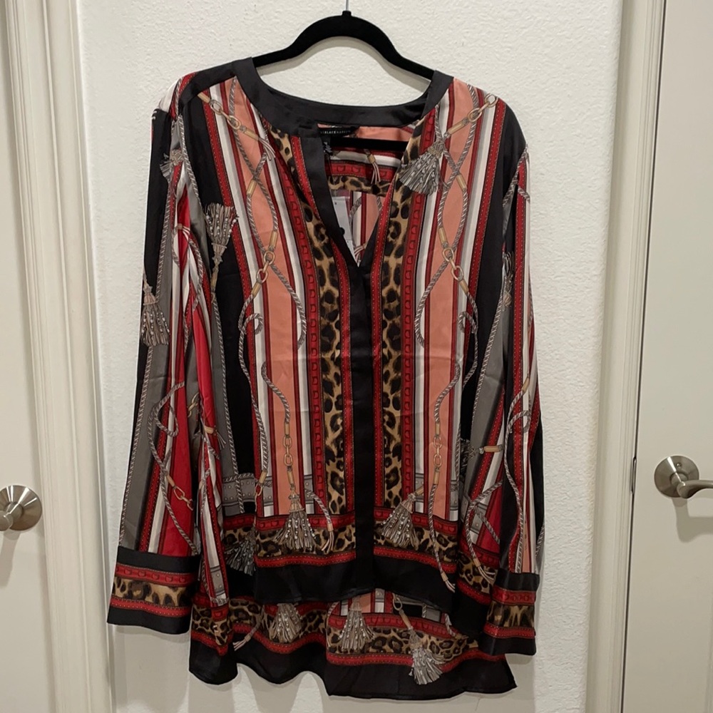 Multicolor Button Up Blouse